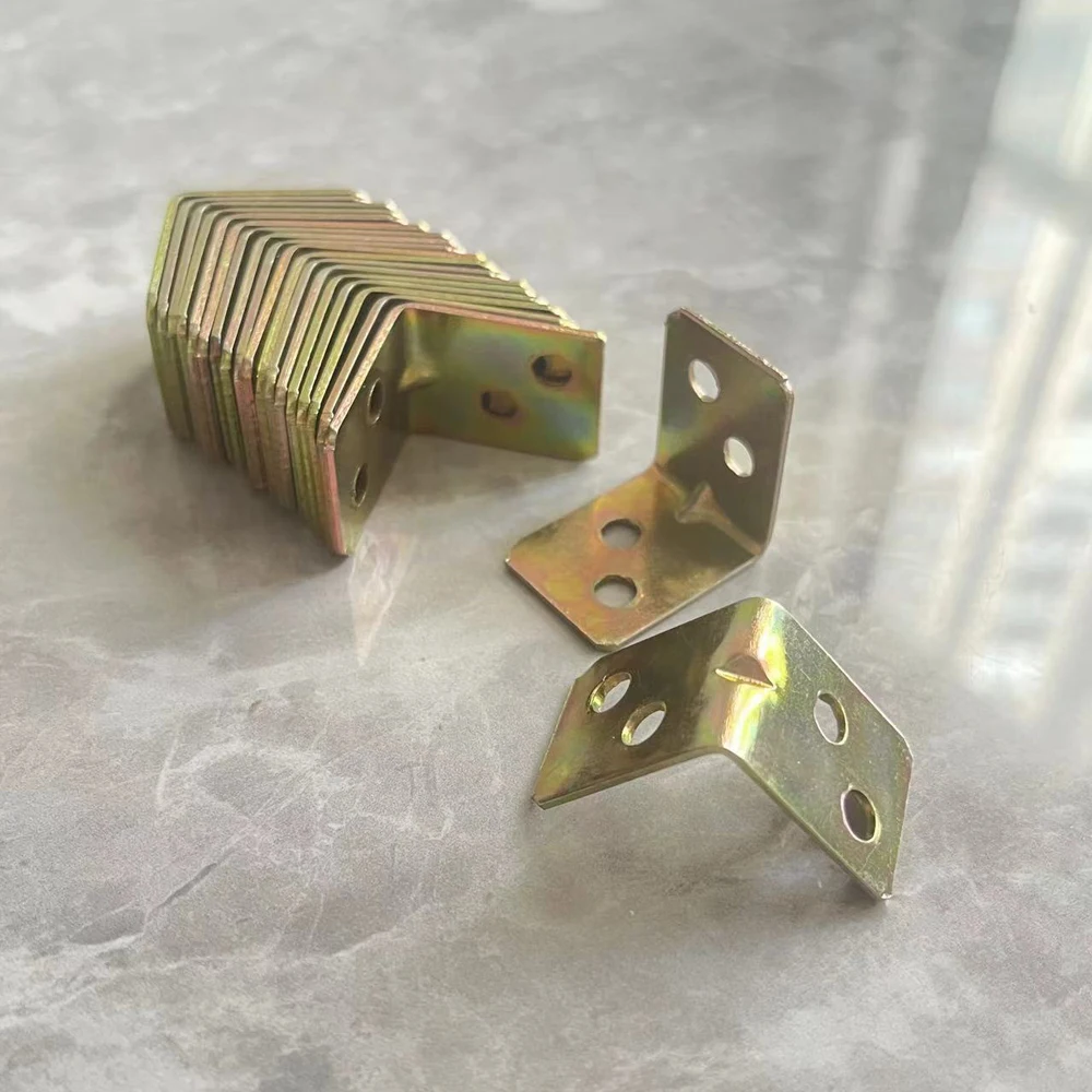 

20pcs metal L-shaped corner frame support thickened connection fasteners, brackets, used for wooden furniture boards, cabinets