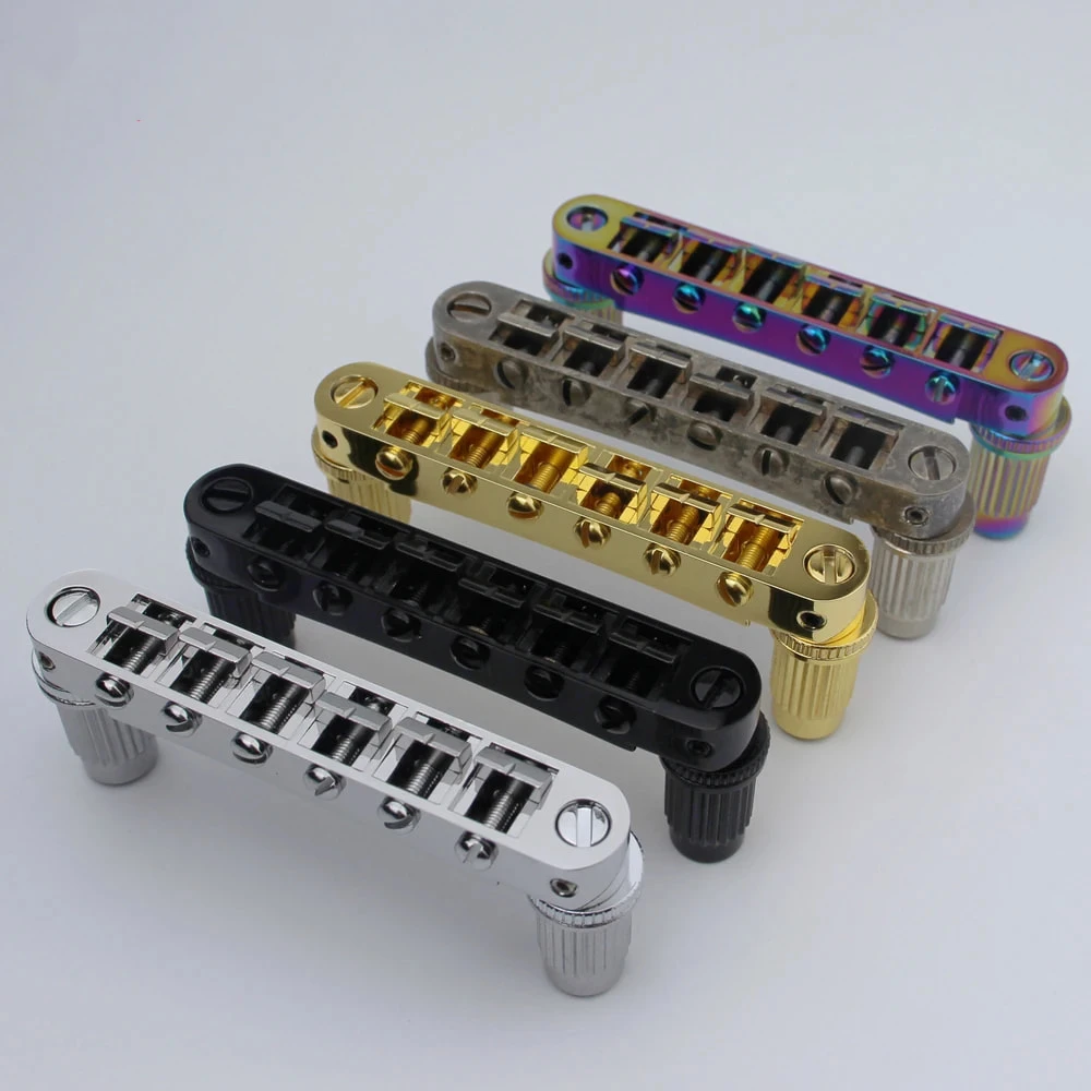 Guyker Gitarren Stop Bar Saitenhalter mit Ankern und Nieten für SG LP Gitarren – Detail 8