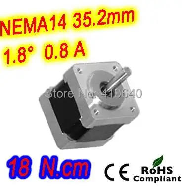 3D Printer Stepper Motor 14HS13-0804S L34mm Nema 14 with 1.8 deg 0.8 A  18 N.cm with 4 lead wires equal to 14HY3402 and 35HS3408