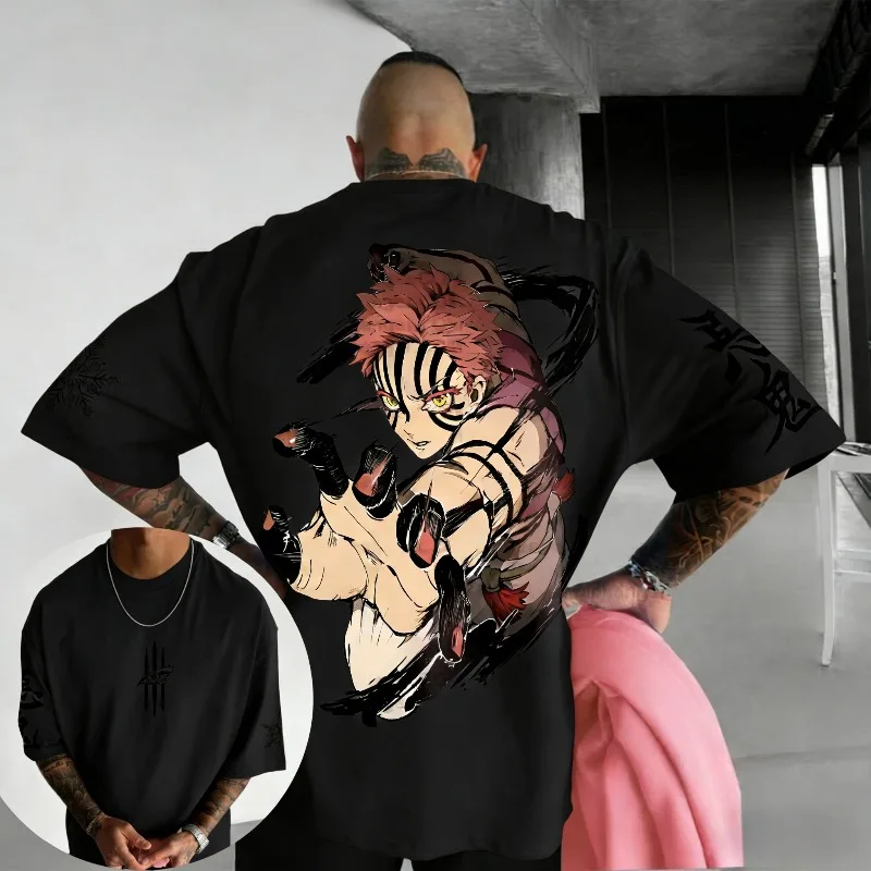 Demon Slayer Blade Nest Seat Extra Large Men's Spring/Summer New Product Casual T-shirt Suitable for Both Men and Women