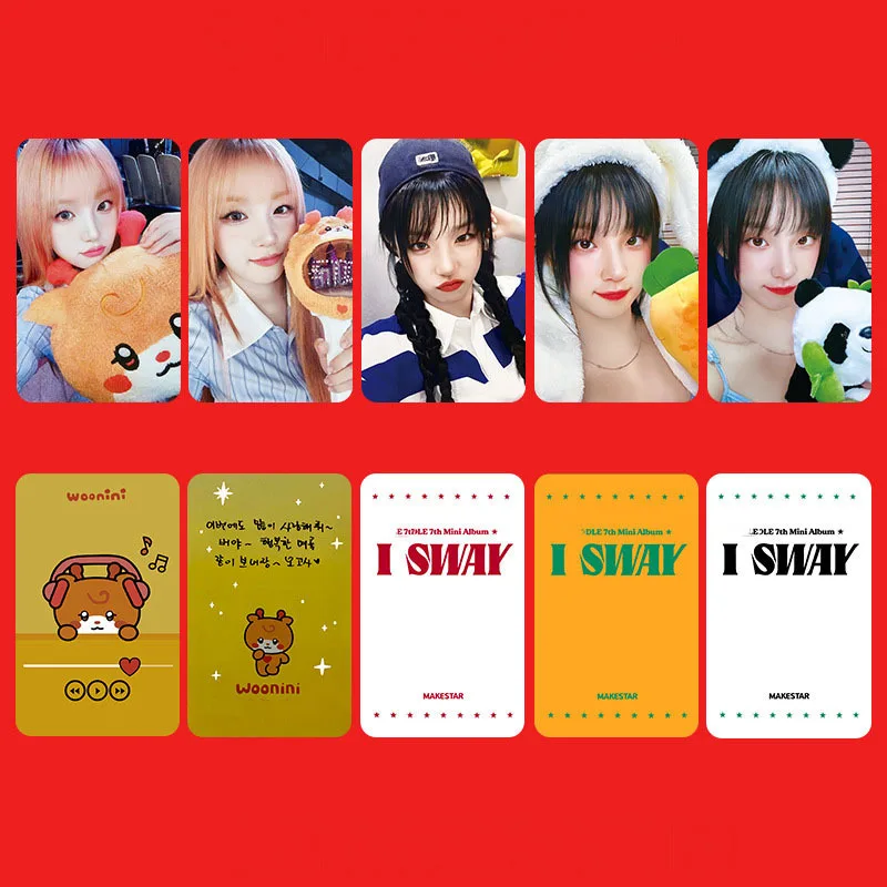 5pcs/set(G)I-DLE Album LOMO Card I SWAY Flash Card MAKESTAR Card Postcard GIDLE YUQI Sonini Yeonini Photo Card