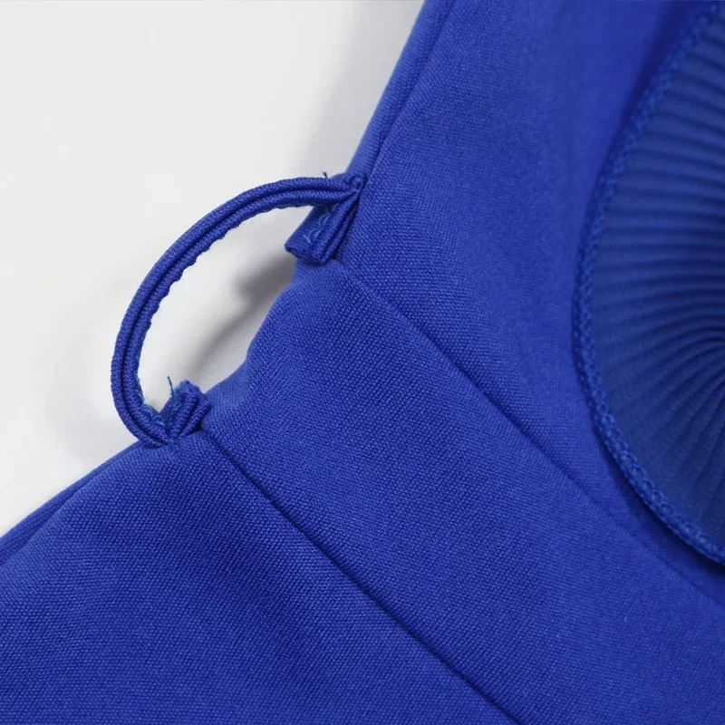 GUWU Moda Scollo a V Telai Ruffles Tuta dritta 2025 Donna Summer Street Sexy Vacation Party One Piece Pagliaccetto generale