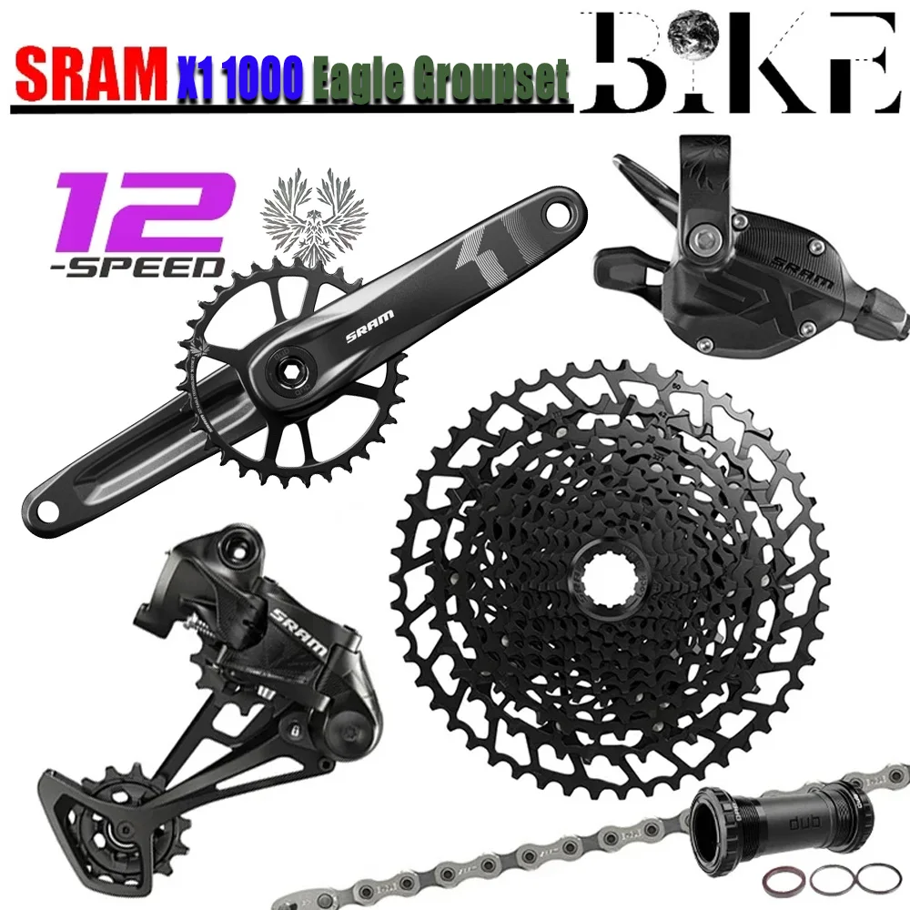 SRAM X1 1000 Eagle 12 Speed 12V MTB Groupset Kit DUB Crankset Trigger Shifter Derailleur Cassette K7 Chain Bicycle Accessories