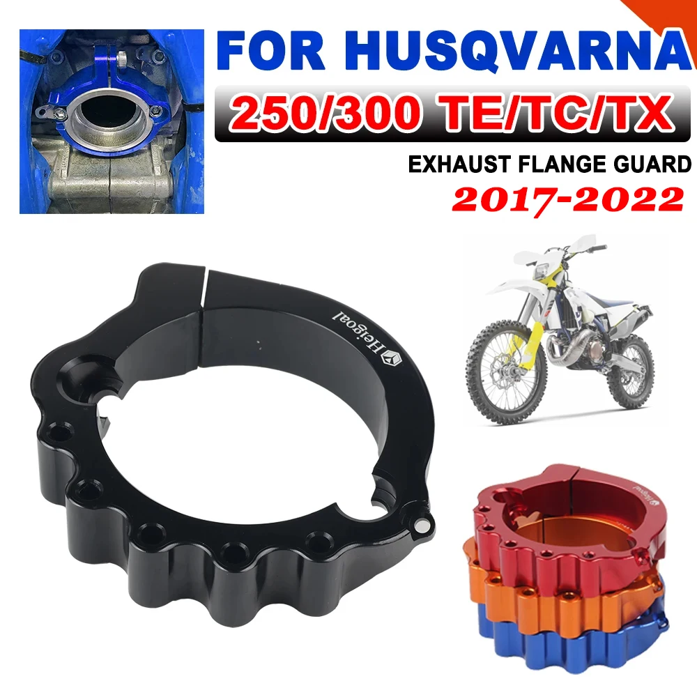 2021 TC300 Motorcycle Exhaust Tip Muffler Pipe Clamp Flange Guard For Husqvarna TE TC TX 250 300 TE250 2017 - 2022 Accessories