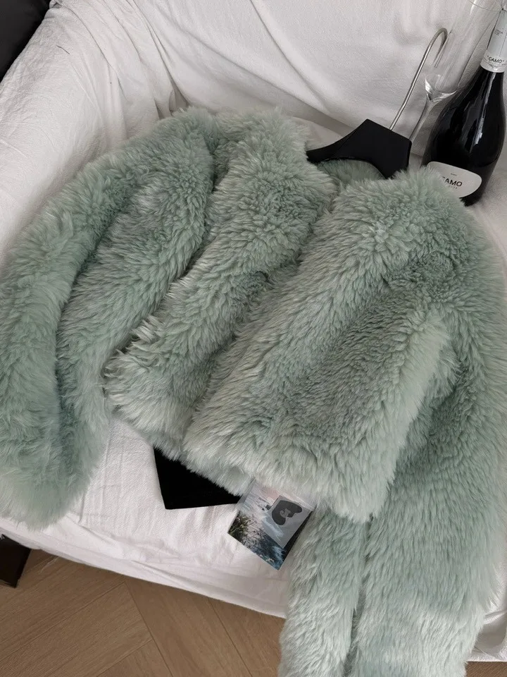 العصرية ort الفراء الاصطناعي Jaet 2025 شتاء جديد الحلو Sle صديقة للبيئة القطن الدافئة المرأة أعلى ألياف البوليستر 00% #3