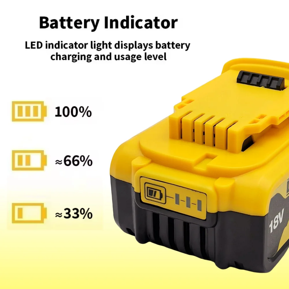 DEWALT Original 18V 6Ah Battery for DCB182 DCB200 DCB606 DCD805 Compatible with Dewalt Power Tools Outillage