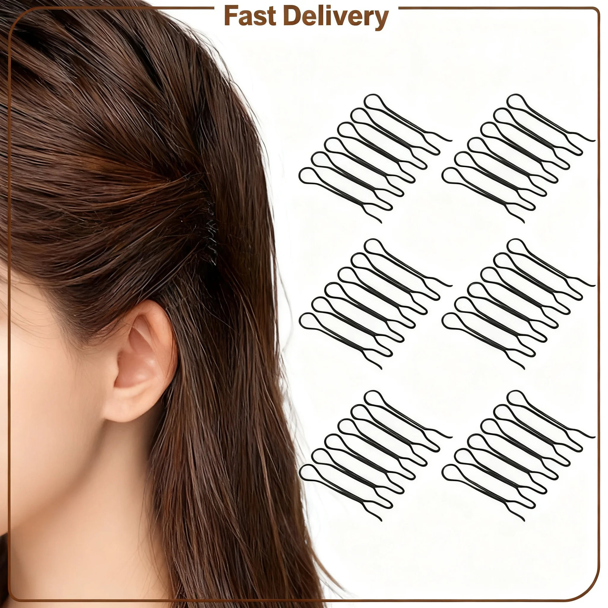10/20 peças de Acessórios de Estilo para Cabelo: Grampos Invisíveis para Cabelos Rebeldes, Pentes de Inserção para Fixar Franjas, Ferramentas de Tiara para Mulheres Adultas, Agulha Curva para Modelar, Presente
