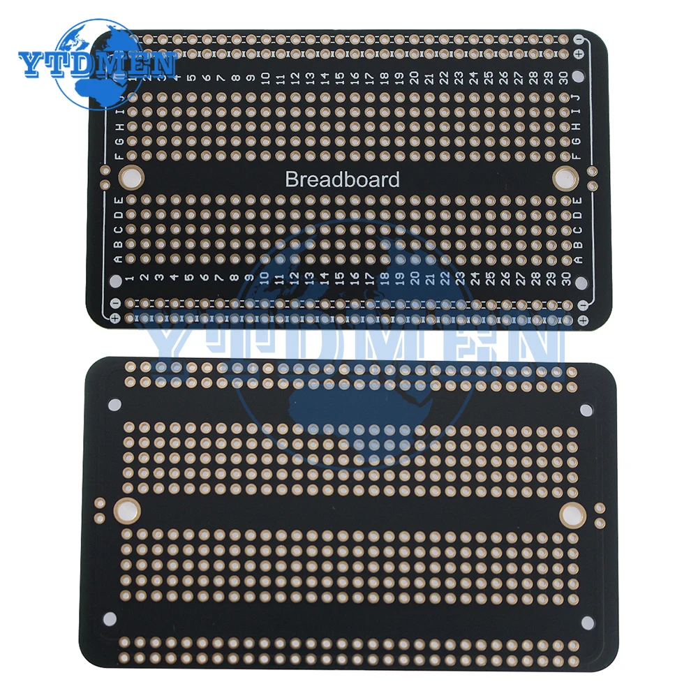 1-3 uds 5,2x8,9 cm placa de pruebas permanente estándar 5,2x17,2 cm placa prototipo PCB de doble cara Protoboard Diy electrónico para Arduino