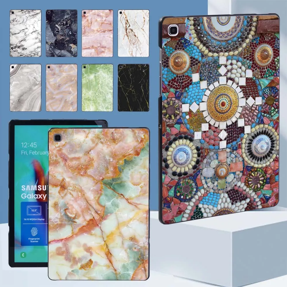 Tablet Case for Samsung Galaxy Tab A7 10.4/A7 Lite 8.7/Tab A 8.0/A 10.5/A 10.1/A A6 10.1/S5e 10.5 Marble Print Hard Back Shell на samsung galaxy a51 kruche print крафтовые наклейки противоударный бампер