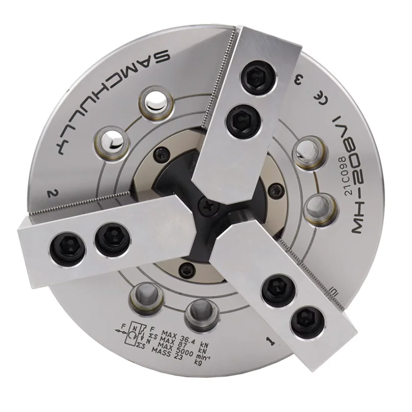 Korean brand Samchully standard giant hole 3 jaw high-speed opening center chuck MH-208 MH-206 chuck