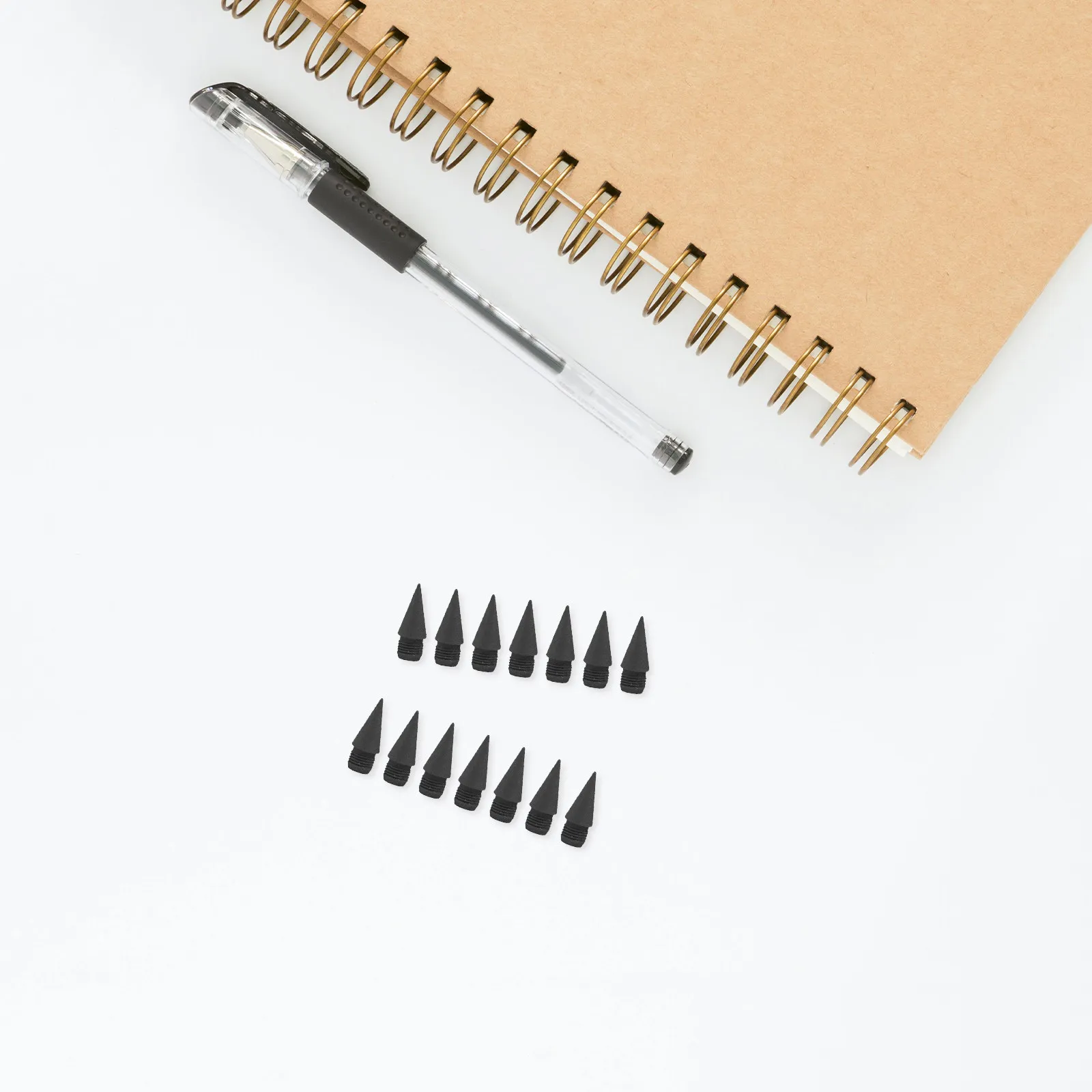 25-pecas-pontas-de-lapis-recarregaveis-sem-tinta-pontas-substituiveis-duradouras-para-estudantes-e-artistas-escrita-de-longa-duracao