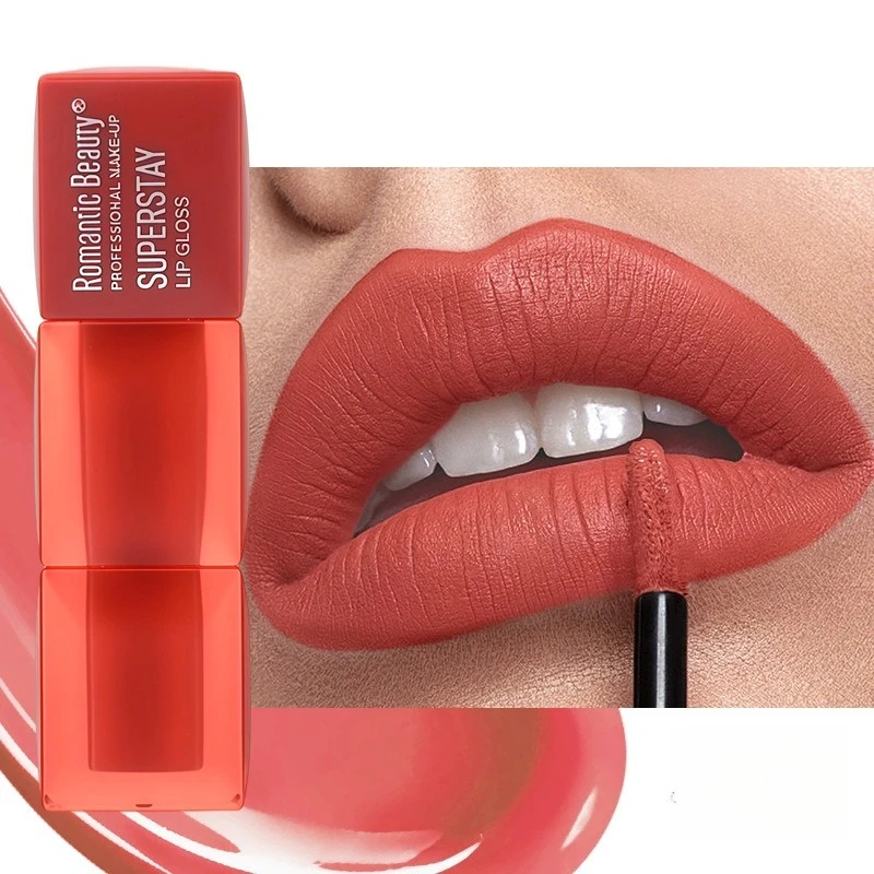 Lucidalabbra Opaco Morbido, Rossetto Liquido Idratante Super Resistente, Impermeabile, Lunga Durata, Leggero e Anti-sbavatura