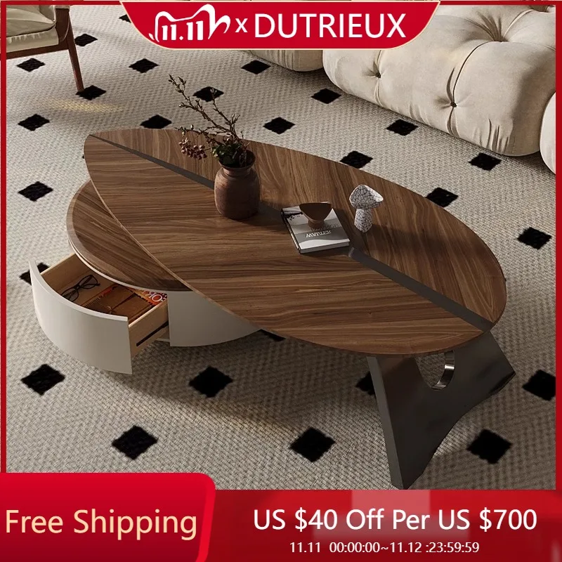 

Wood Living Room Coffee Table Modern Decoration Nordic Drawers Coffee Table Adjustable Aesthetic Mesa Auxiliar Home Furniture