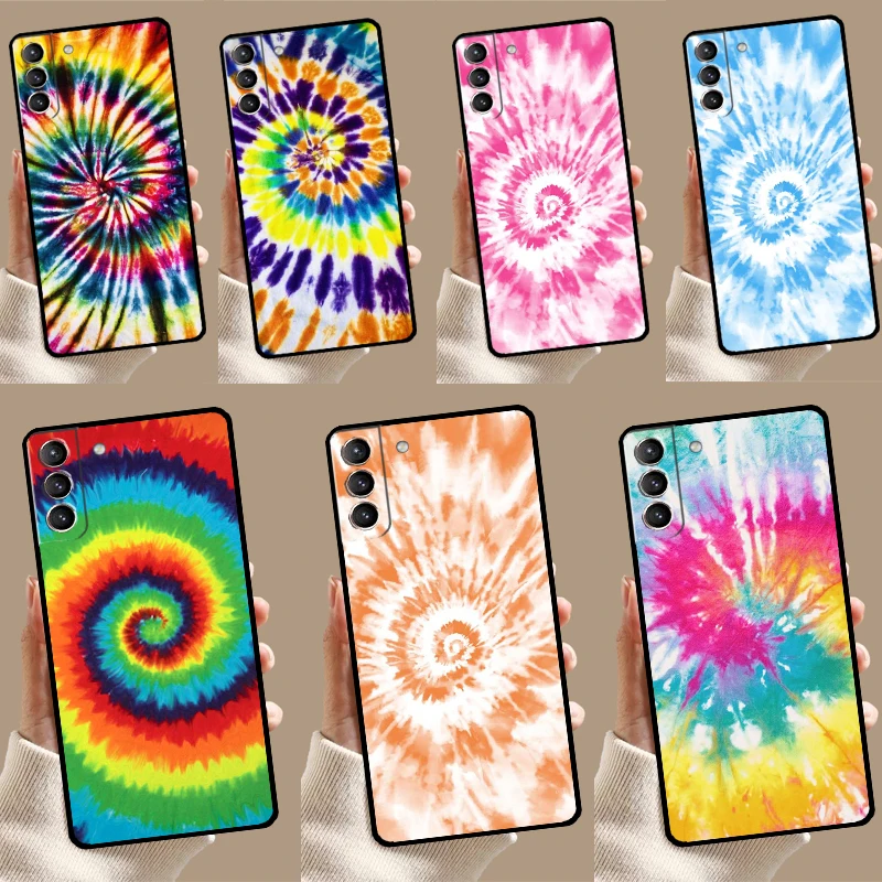 Tie Dye Trippy Case For Samsung Galaxy S23 S24 Ultra S8 S9 S10 S22 Plus Note 10 20 Ultra S20 S21 FE Cover