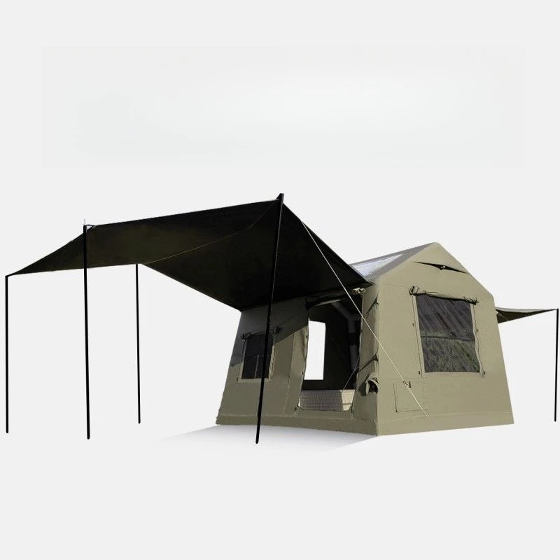 

Automatic inflatable tent one room, two halls for outdoor camping overnight, vinyl canopy sunscreen sunscreen
