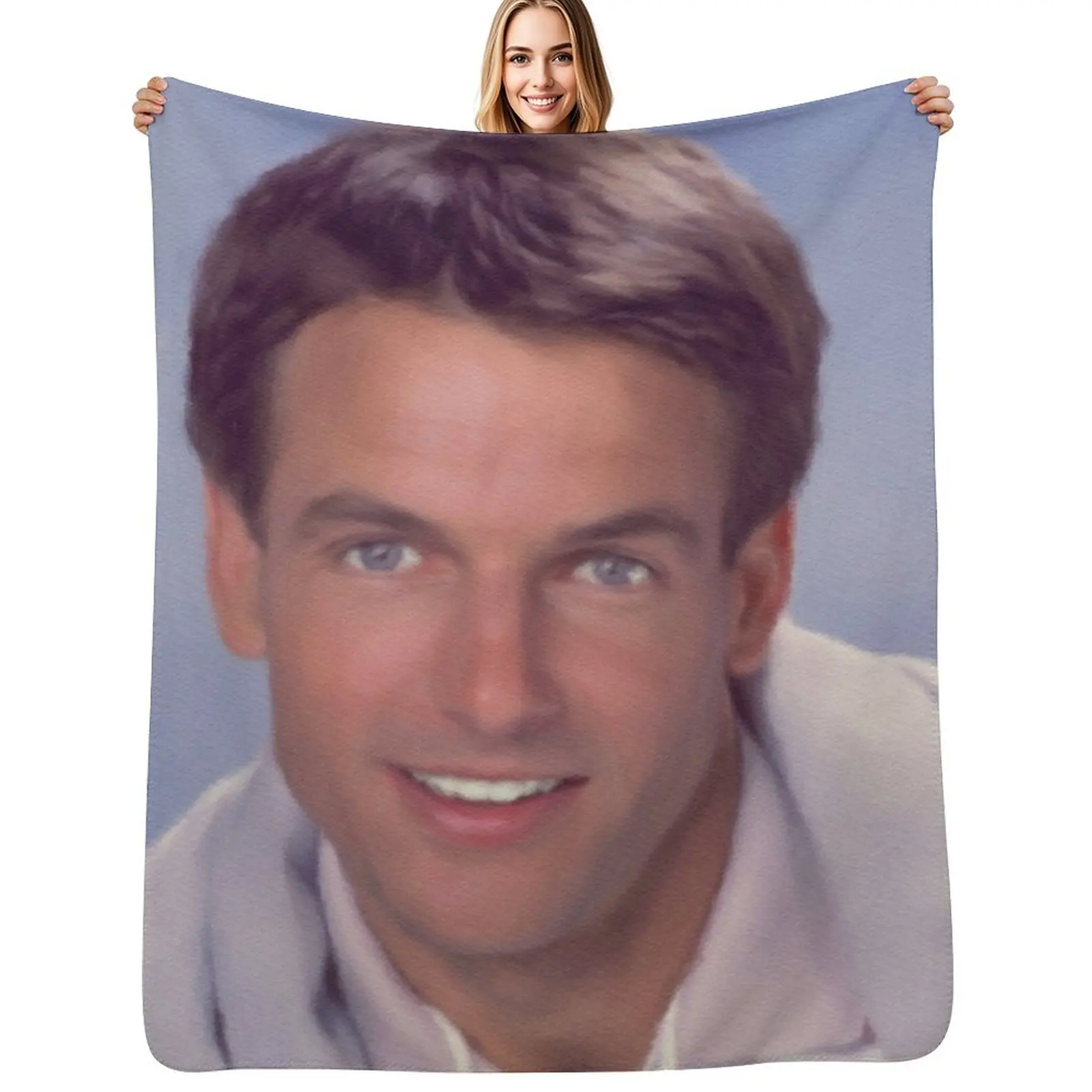 Mark Harmon, TV Star Throw Blanket Lightweight Cozy Blanket for Bed Sofa