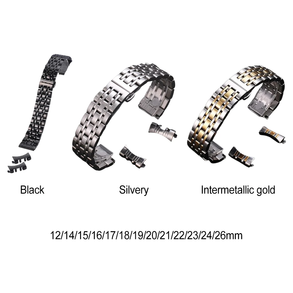 Adjustable Length Watch Strap For Universal Smartwatch Replacement Stainless Steel Easy To Install