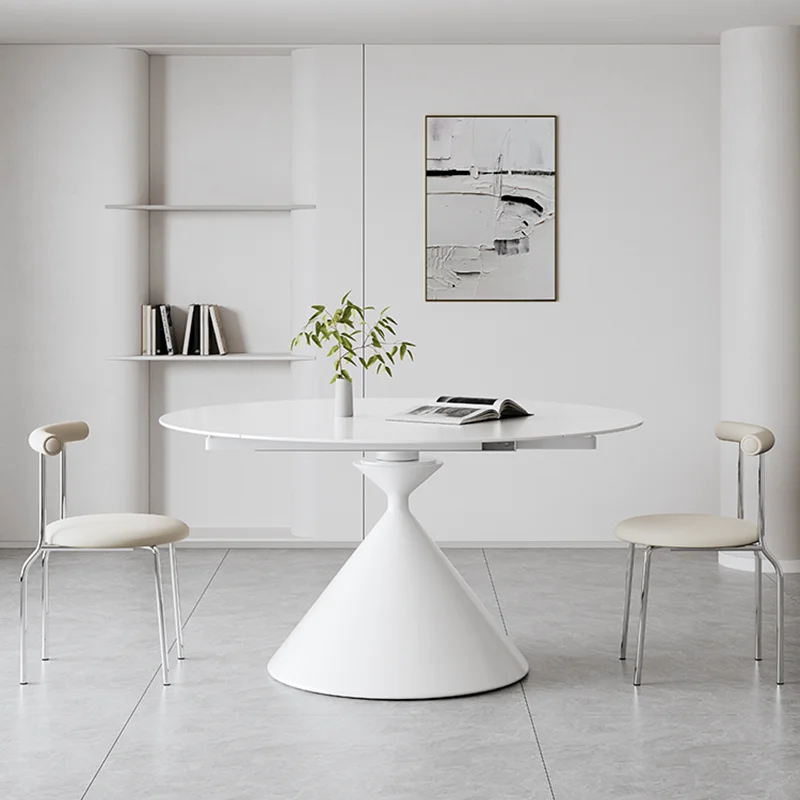 Table à Manger Ronde Nordique, Mobilier de Luxe, Café Mobile, Réception de délégations, Salon Moderne