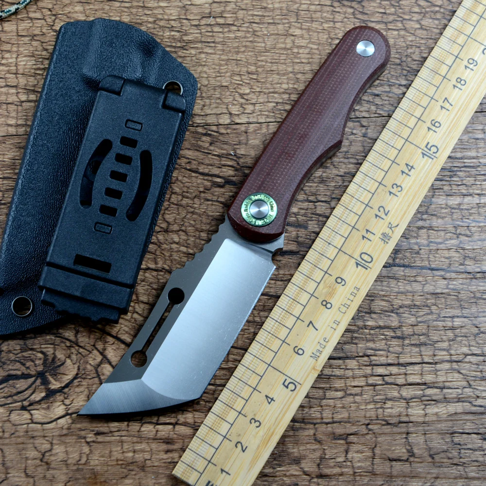 TWOSUN TS534 Fixed Hunting Knives D2 Blade Kydex Sheath for Survival Outdoor Camping EDC