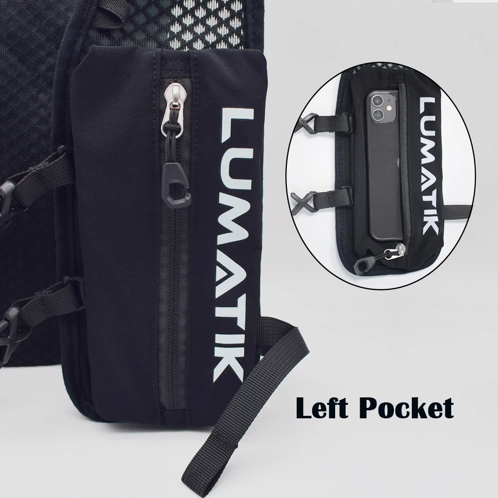 LUMATIK ركوب الدراجات والجري والمشي لمسافات طويلة سترة تنفس دراجة عبر البلاد ماراثون الرياضة خفيفة الوزن متعددة الوظائف في الهواء الطلق حقيبة