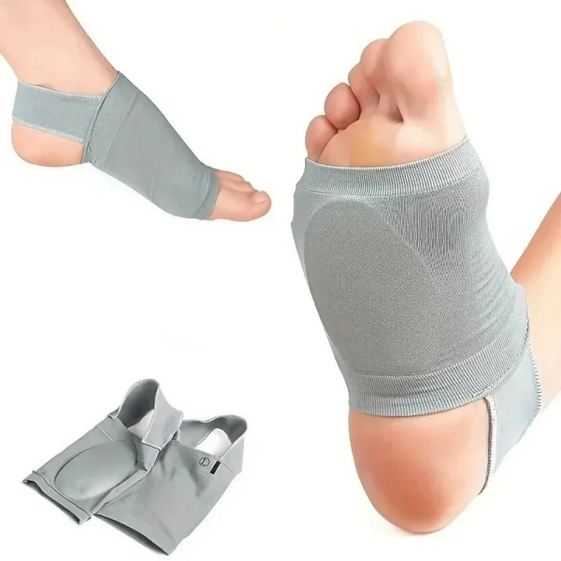 2-Pack Gel Arch Support Foot Braces, Plant-Based Compression Foot Cushions for Men & Women, Blend, Pain Relief for Flat Feet