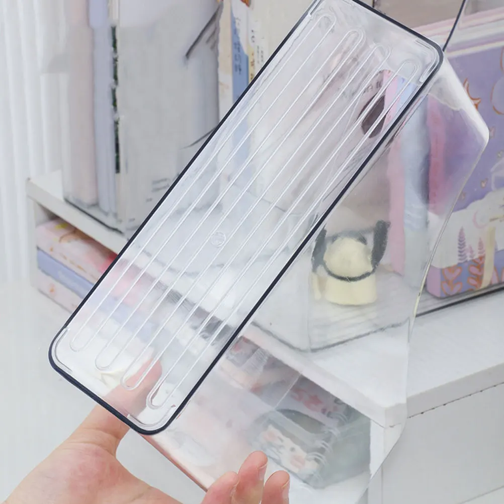 

Transparent File Storage Box Acrylic ganizer Desk Magazine Holders Shelves Clear Book Shelf A4 Paper Tray Multifunctional Space