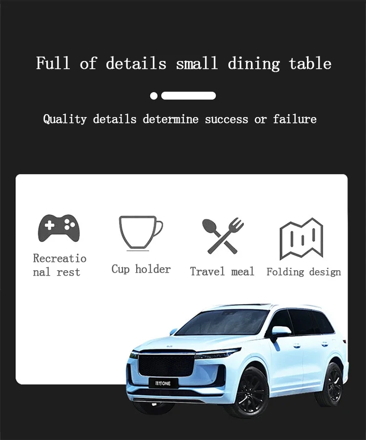 Tragbarer Auto Esstisch klappbare Lebensmittel becher Tablett Auto Innenraum Lager regal Rücksitz Tasse halten Multifunktion sauto Autoteile – Detail 2