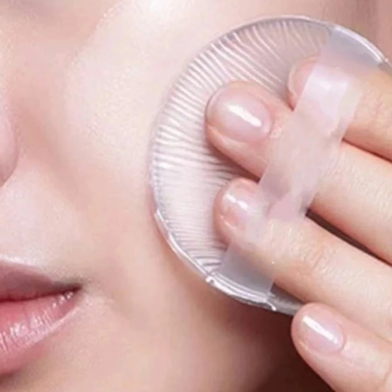 New 1/2Pcs Silicone Makeup Sponge Water-Based Crystal Jelly BB Cushion Puff Transparent Makeup Foundation Sponge Non-Absorbing