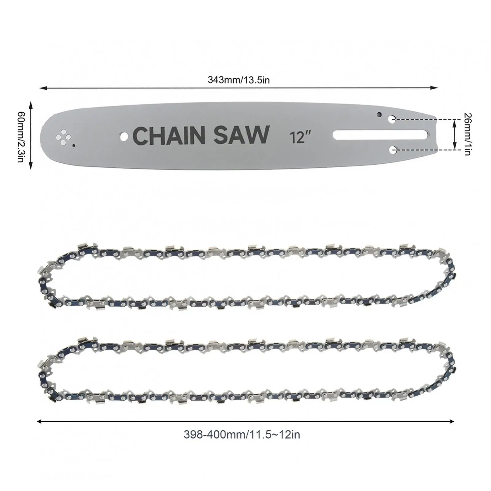 Imagem -02 - Cadeia e Guia Bar Conjunto para Chainsaw Substituição Bitola 45 Drive Linkage 8lp Pitch 12 050 Pcs por Conjunto