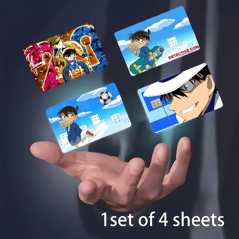 Detektiv Conan Cartoon Anime verbringen oder sparen lustige Muschel zum Ein-Aus, ultradünn, kein Verblassen, Aufkleber-Haut-Abdeckungsfolie für Debit-Kreditkarten