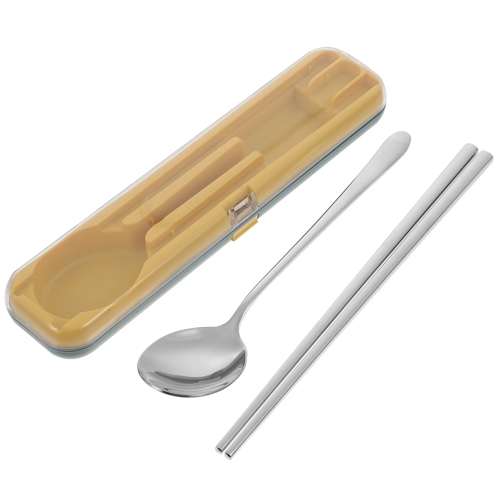

1Set Stainless Steel Cutlery Portable Set Outdoor Tableware Spoon Chopsticks Box Picnic Camping Supplies Stainless Steel Cutlery