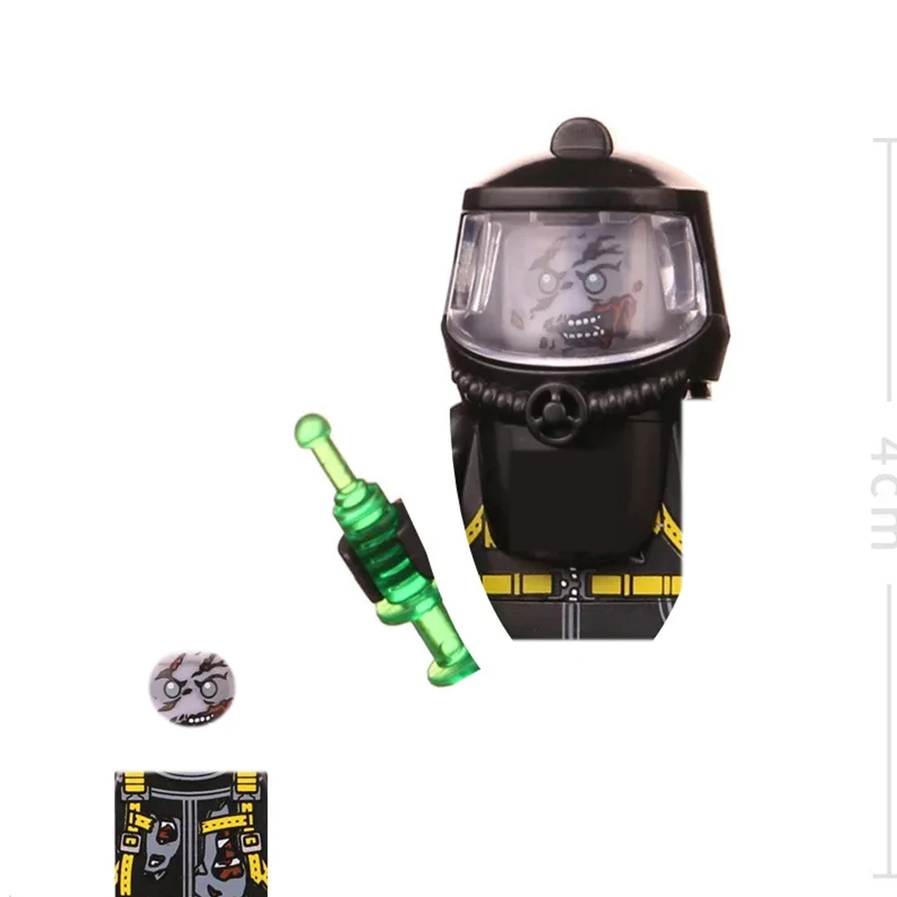 Horror zumbi estilo mini blocos figura role play assustador criativo montar tijolos brinquedos presente