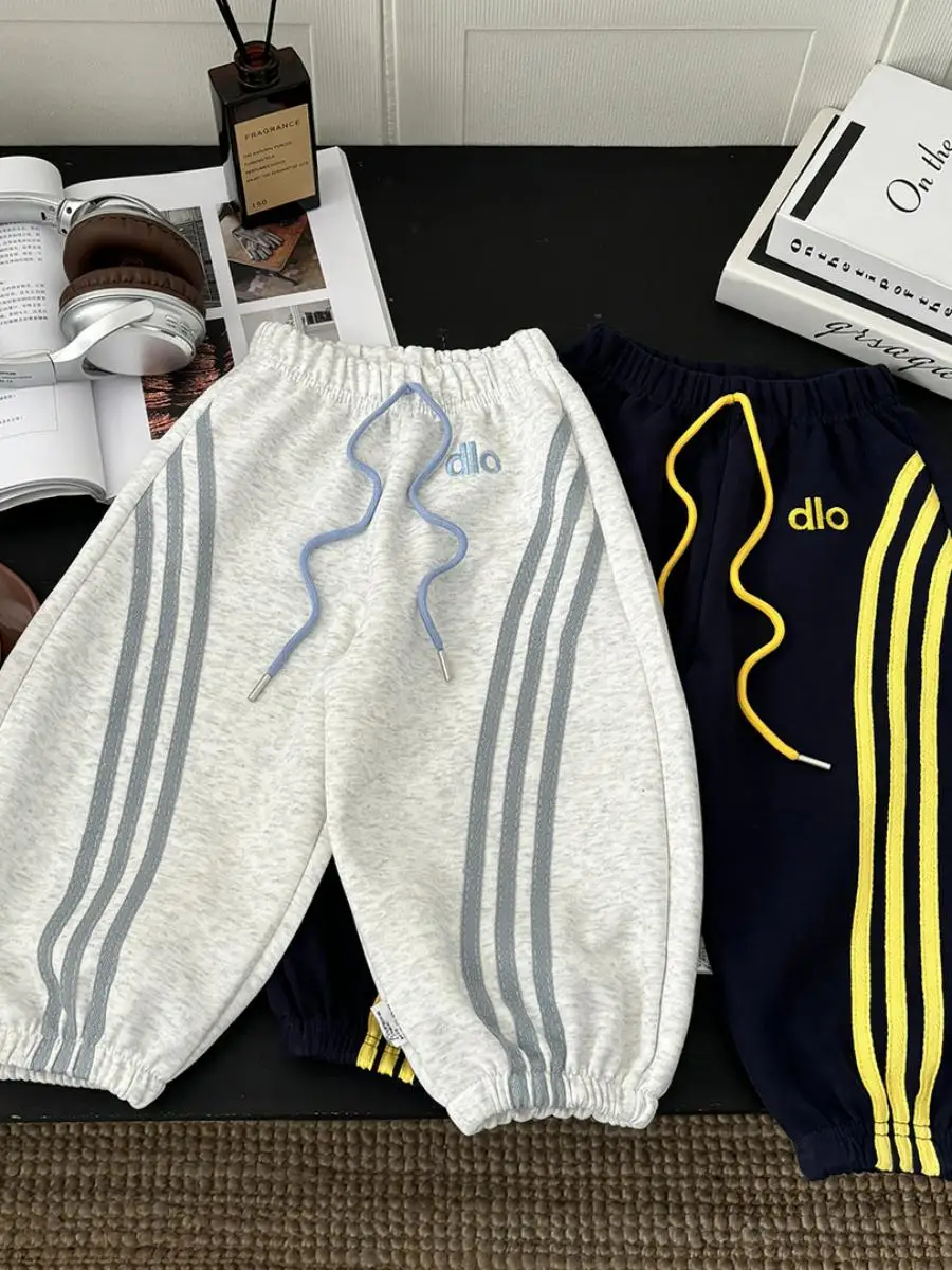 Boys' Embroidered Sweatpants Casual Loose Fit Children's Faionable Trousers Autumn 2025 New Sle Korean Version Kids' Clot...