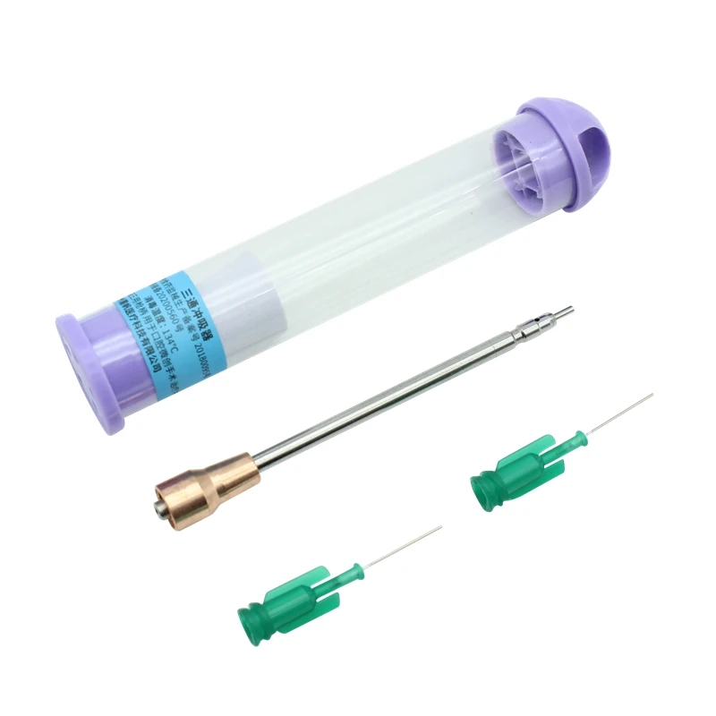 Dental Material 3-way Syringe Three Gun Spray Rod Root Canal Irrigation Spray Nozzle Oral With 100 Pc Bent Needle Tips