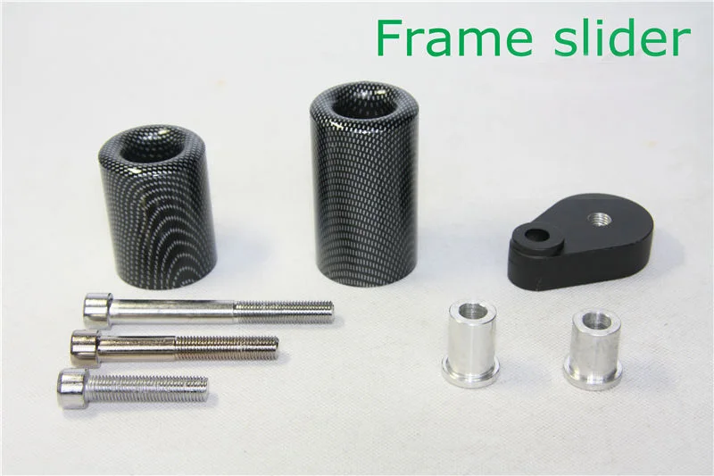 

For 2007 2008 Kawasaki Ninja ZX 6R ZX-6R zx6r 07 08 Motorcycle bike No Cut Frame Slider Crash Protector Black / Carbon