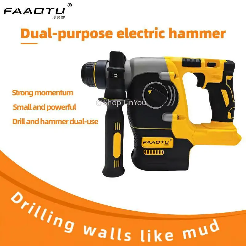 FAAOTU Nieuwe 18 V/20 V MAX SDS PLUS L Boorhamer Borstelloze Draadloze Impact Hamers Tool Alleen impact driver elektrisch gereedschap