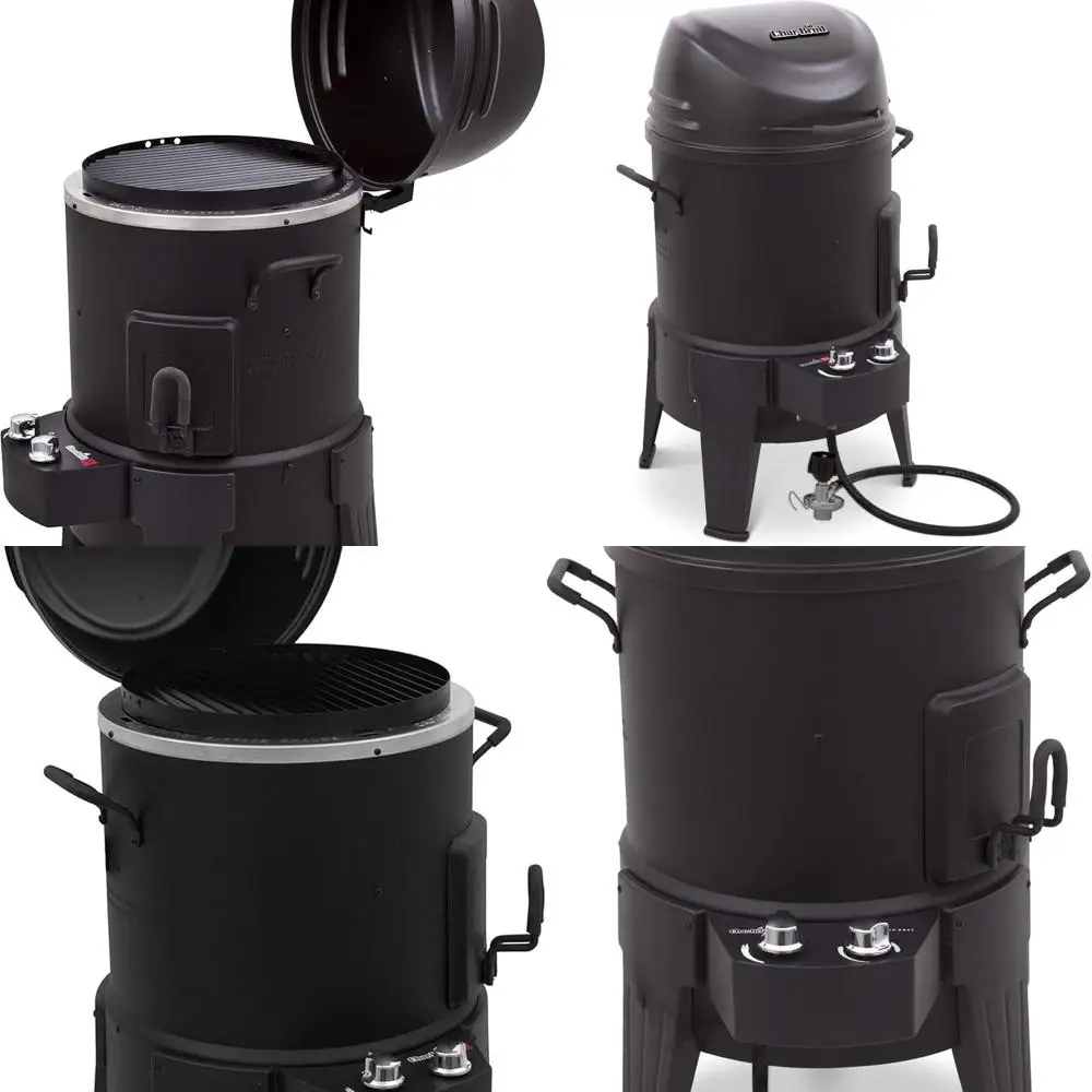 

Инфракрасный 3-в-1 Charbroil Big Easy Smoker, жаровня и газовый гриль, черное издание