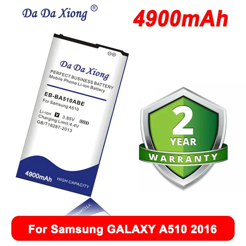 

DaDaXiong 4900mAh EB-BA510ABE For Samsung Galaxy 2016 Edition A510 SM-A510F A5100 A51 Cell Phone Battery