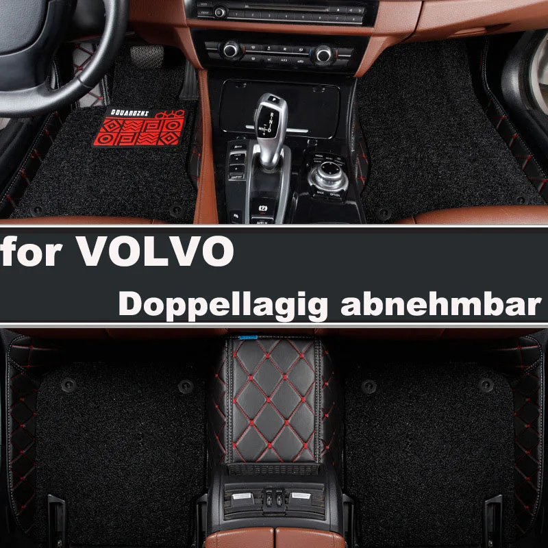 All Season Customized Full Coverage for VOLVO C30 C70 S40 S60 S70 S80 S90 V40 V50 V60 V90 XC40 XC60 Double Iayer Car Floor Mats