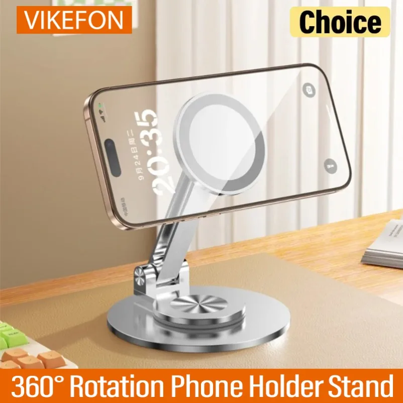 

Настольный компьютер 360° ° Поворотный держатель для телефона, магнитный кронштейн для мобильного телефона для Magsafe iPhone 17, 16, 15, 14, 13, 12, крепление для Samsung Xiaomi 17