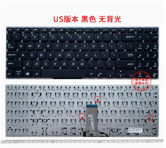 New US Keyboard For ASUS Vivobook S530UA S530UN S530FA S5300F S5300FN S15 K530FA K530FN X530 X530M X530FN Black sliver