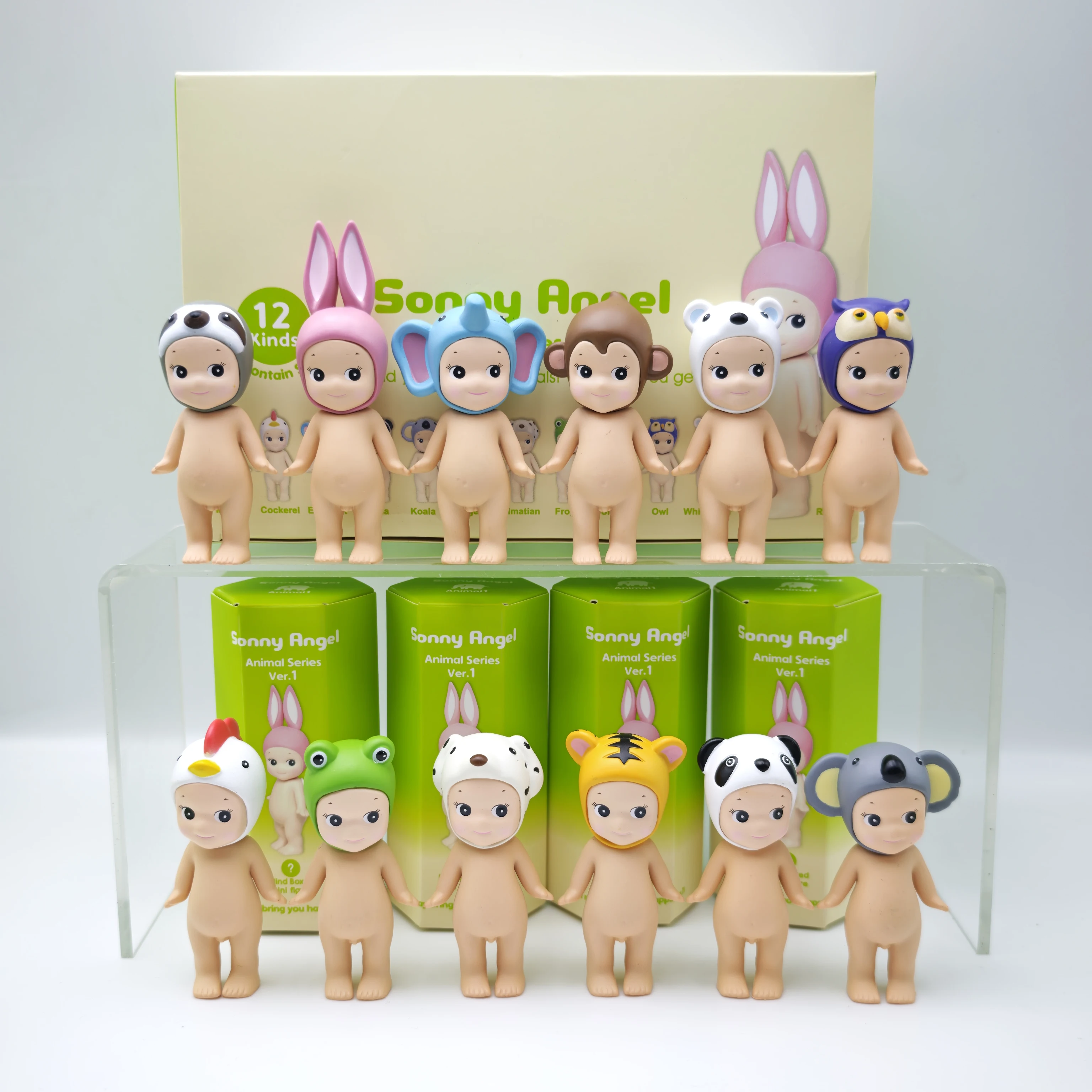 Niedliche Sonny Blind Box Spielzeuge Tierserie Ver.1 Anime Mini-Actionfigur Süße Puppen-Ornamente Sammlung Geburtstags- und Weihnachtsgeschenke