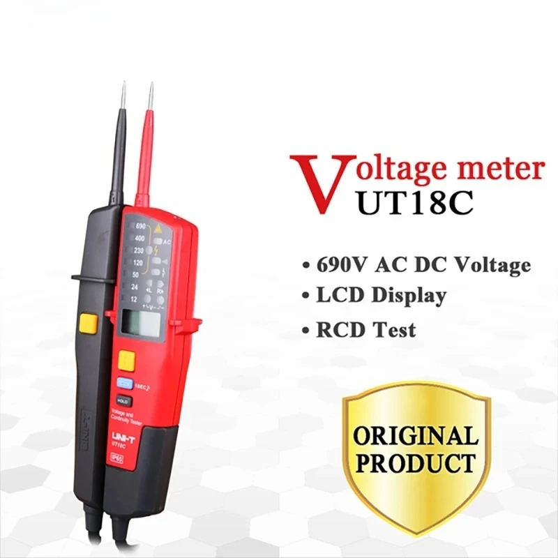 Digital Voltmeter Voltage Detector Probes 3 Phase Sequence Continuity Multimeter UT15B UT15C UT18C UT18D Voltage Tester