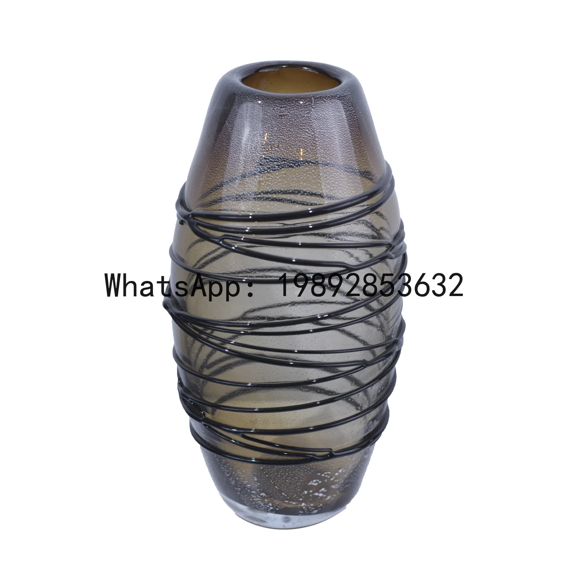 Dsa Coffee Color Plus Silver Wave Winding Silk Glazed Flower Ware Modern Creati…