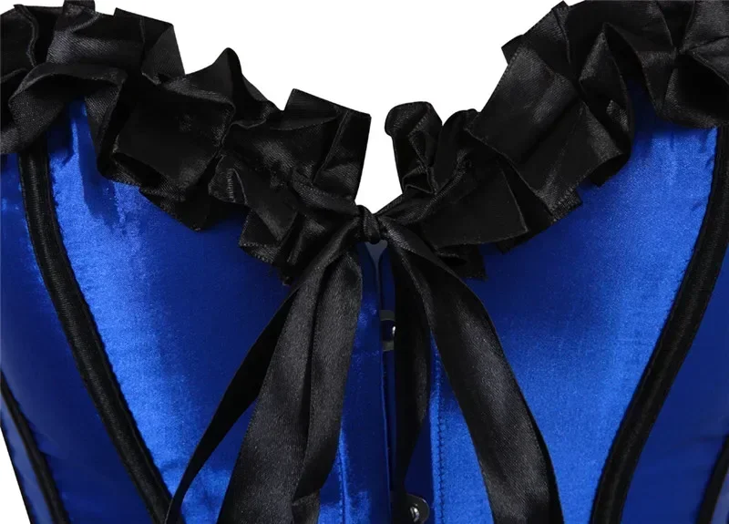 Corset Bustier Sexy Baleiné en Satin à Lacets – photo 15