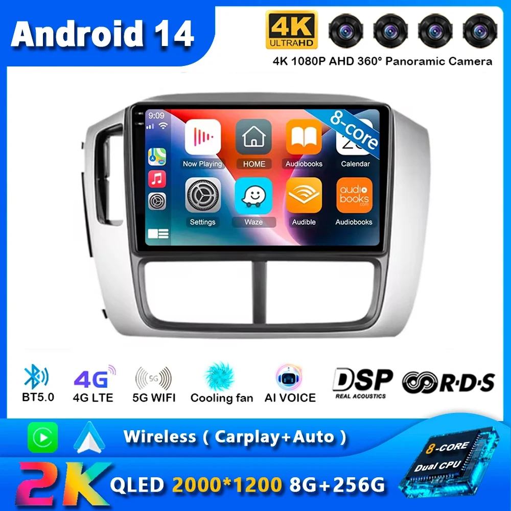 

Автомобильный радиоприемник Android14 Carplay для Honda Pilot 1 2006 2007 2008, навигация, GPS, мультимедийный плеер, Wi-Fi + 4G, стерео, авто видео BT 2 DIN