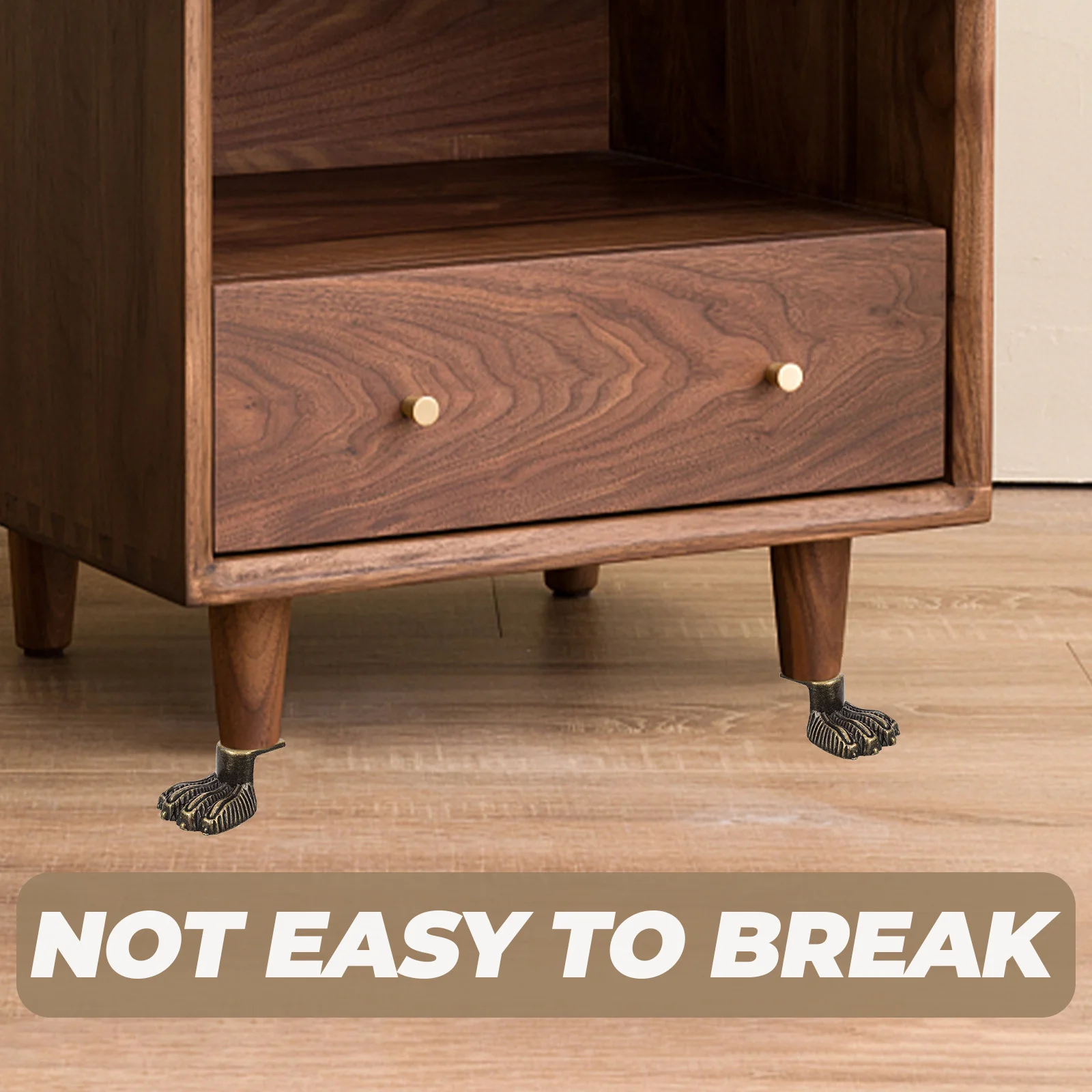 

10Pcs Furniture Foot Pads Wooden Box Corner Protectors Jewelry Box Legs Vintage Case Feet Decorative Chest Legs