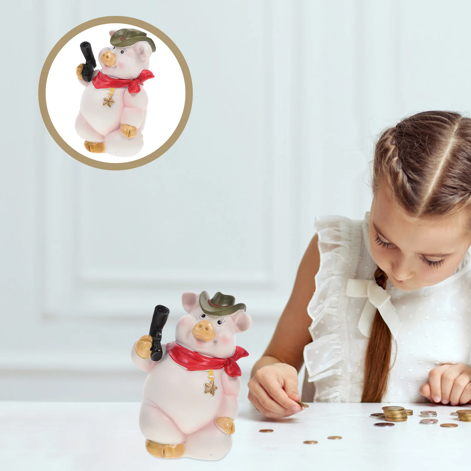 

Pig Piggy Bank Birthday Party Coin Cute Money Saving Decorations Shower Resin Animalaped