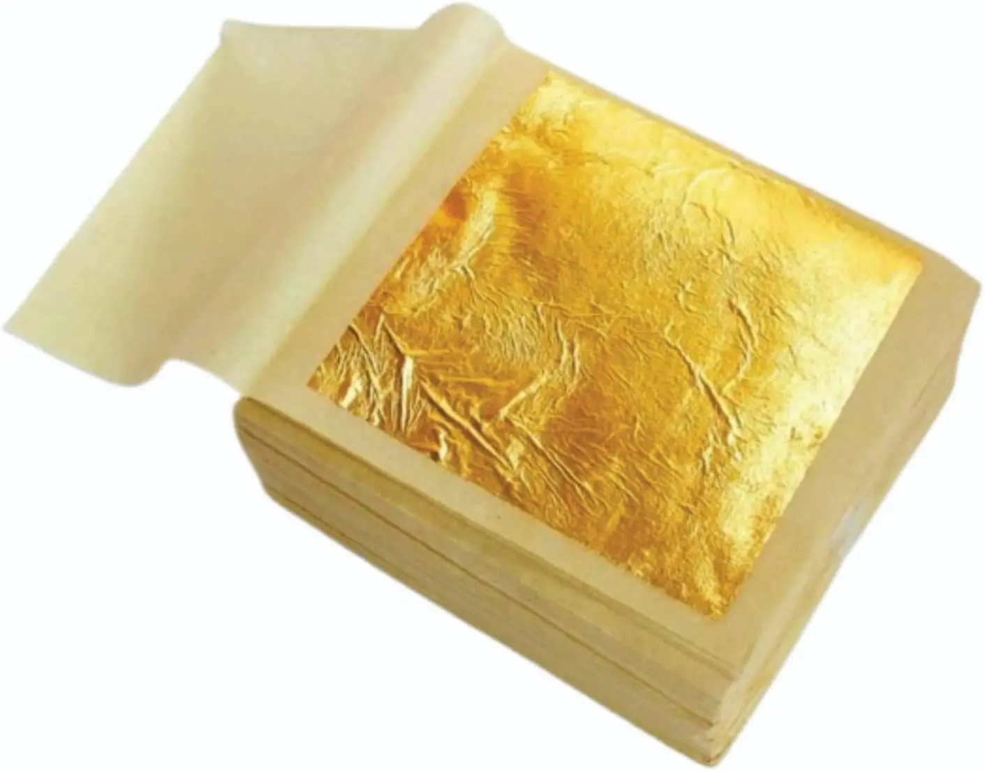 

Transfer Leaf 24K Pure Gold Leaf Sheet 99.99% Gold for Food Decoration Food Paper BookletsX30 Sheets