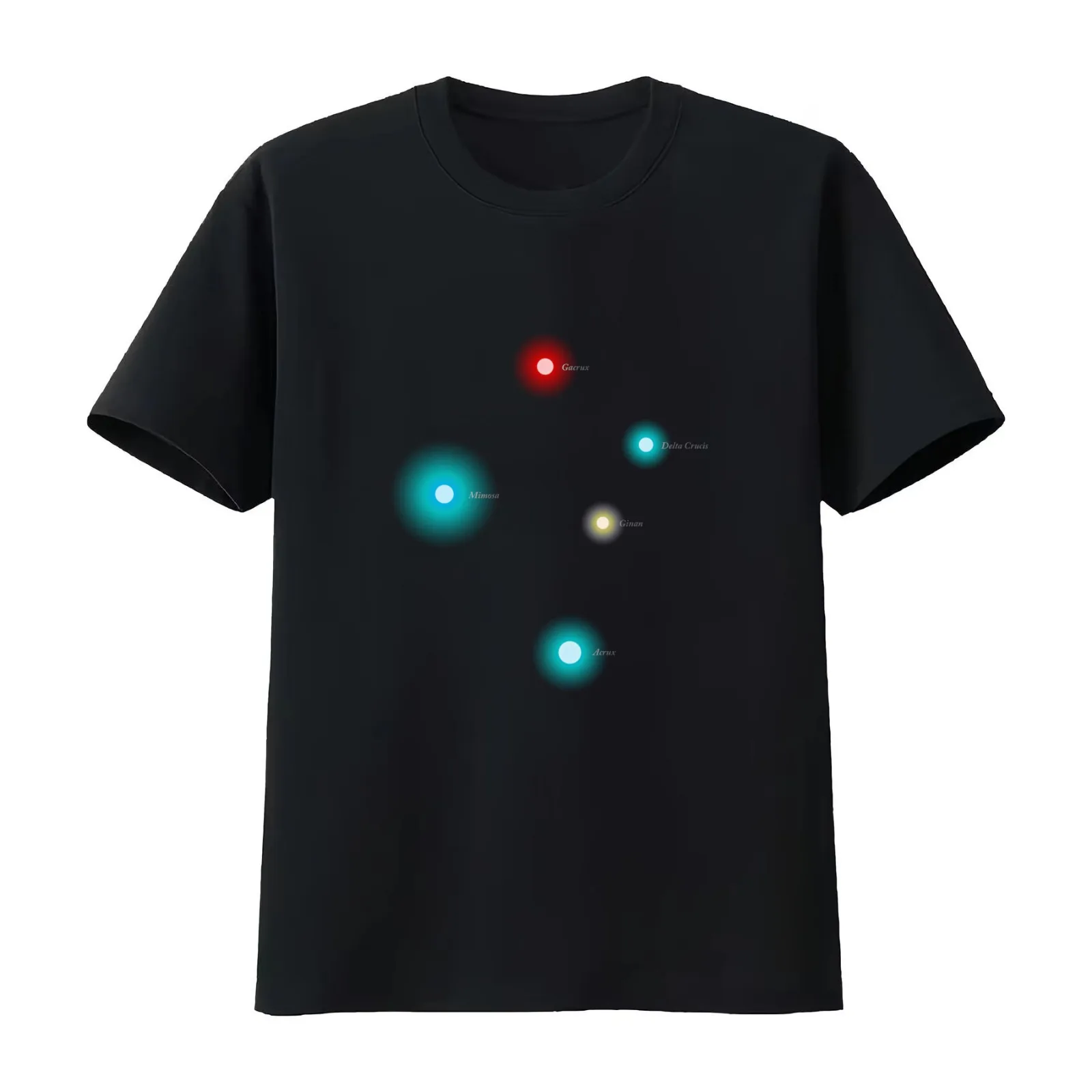 Constellation Southern Cross (with labels) T-Shirt Summer Casual Cotton Tee Oversized Streetwear Tops Vintage Graphic Print